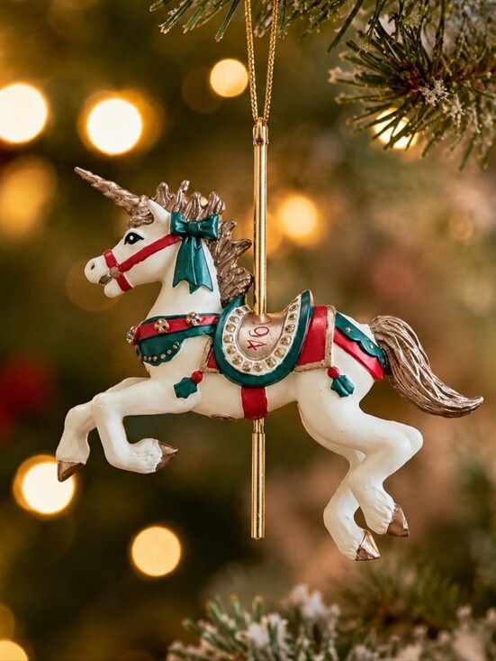 American Greetings Other - 1994 Christmas Fantasy Carousel Unicorn Ornament Vintage American Greetings
